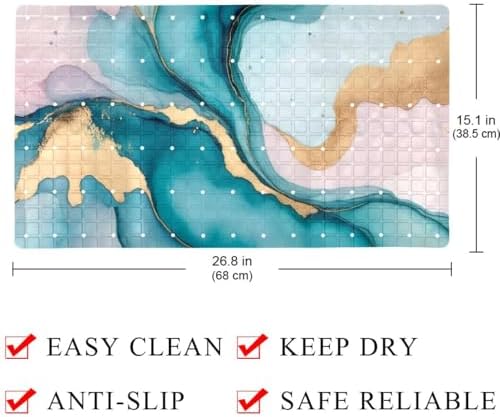 Non Slip Shower Mat Bathtub Mat 15.1x26.8 Inch, Quick Dry Bath Mat - Image 4