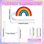 Briwooody 2 Pcs Rainbow Curtain Tiebacks Acrylic Curtain Holdbacks - Image 2