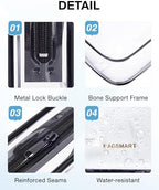 BAGSMART Clear Toiletry Bag 2-Pack TSA Approved Water-Repellent, Nude Pink - Image 4