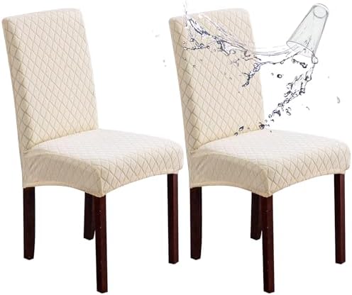 Genina Waterproof Dining Chair Covers Set of 2 Parsons Chair Slipcovers by Genina