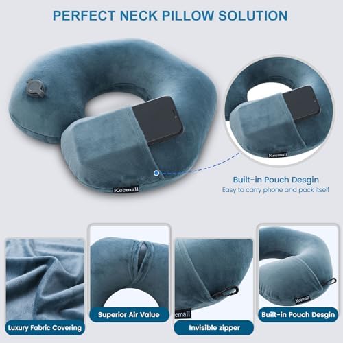 Keemall Inflatable Travel Neck Pillow - Image 5