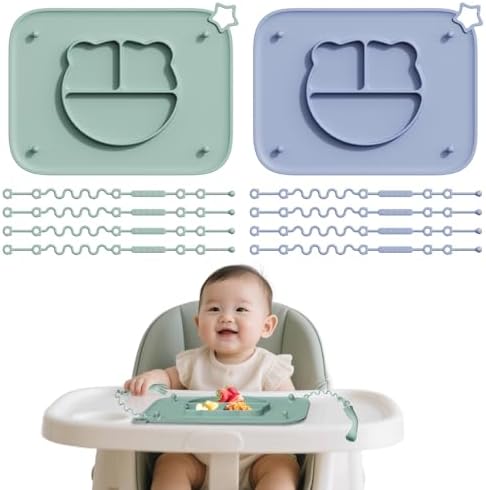 2 Pack Silicone Baby Placemats by Cathill