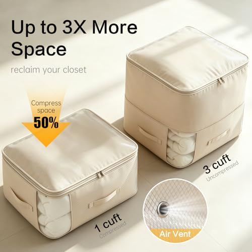 Comforter Storage Bag, Large Capacity Blanket Storage Bags 3-Layer Ultra Space - Image 2