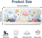 LNOND Bath Mat for Tub for Kids, Sea World Bathtub mat Non Slip, Jellyfish - Image 2
