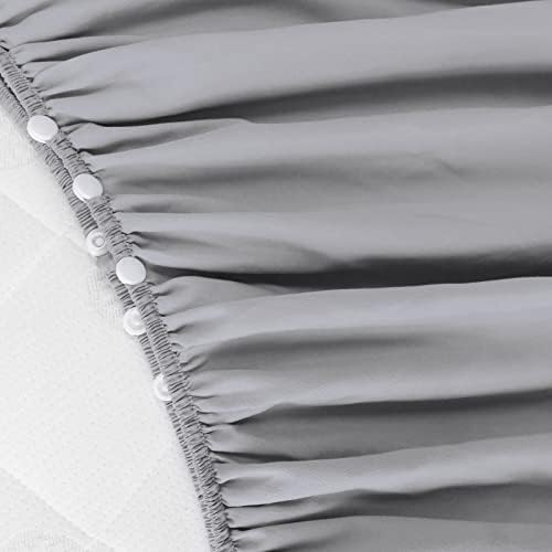 Crib Bed Skirt 14" Drop, Fits 28"x52" Crib, Adjustable - Image 2