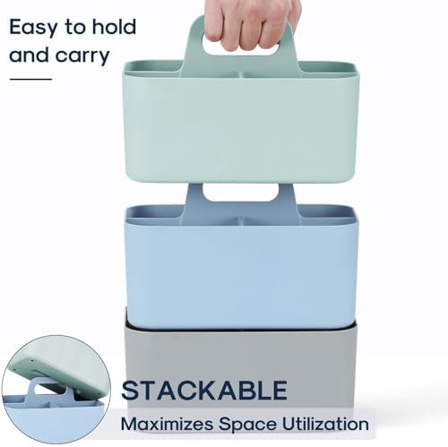 Multiuse Caddy Organizer with Handle, Portable Divided Plastic Tote Bin - Image 7