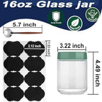 Lulonpon 8 Pieces 16 oz Overnight Oats Containers - Image 4