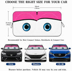 Car Windshield Sun Shade, Universal Fit Compact Sedan SUV, Cute Pink - Image 5