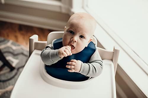Three Little Tots Modern Silicone Baby Bib – Adjustable Fit Waterproof Catch - Image 4