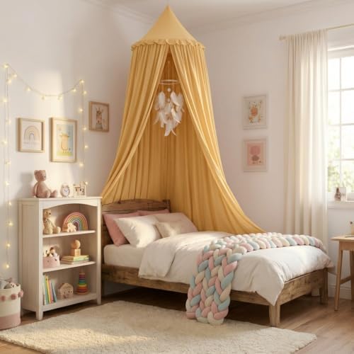Bed Canopy for Girls, Princess Crib Canopy for Nursery, Dreamy Soft Hanging by Unknown