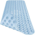 Extra Long Bathtub Mat Non Slip Bath Mat Light Blue 40"x16" Full - Image 3