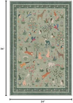 BESBLEE 2X3 Washable Area Rug for Entrance, Animal Doormat Non Slip - Image 2