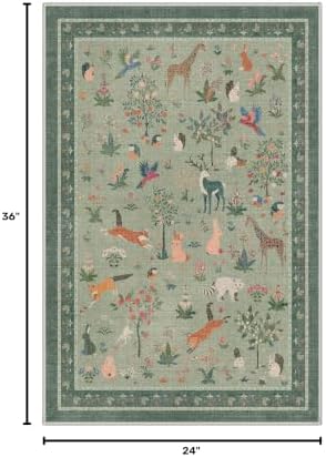 BESBLEE 2X3 Washable Area Rug for Entrance, Animal Doormat Non Slip - Image 2