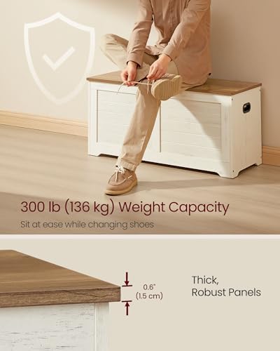 VASAGLE Storage Chest, 39.4 Inches Width Bench - Image 5