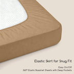 3 Pack Bedside Bassinet Sheets Girl & Boy 33" x 20" Rectangle - Image 5