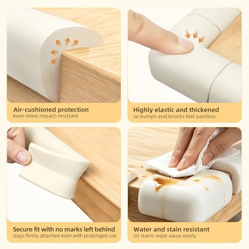 Corner Protector Baby, Baby Proofing Edge Corner Protector, Soft Foam White - Image 5
