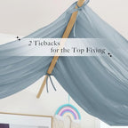 NICETOWN Stone Blue Kids Bed Canopy - Image 2