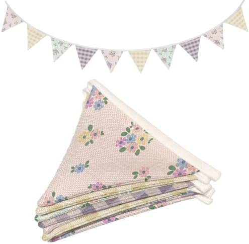 Purple Nursery Baby Girl Toddler Room Decor Floral Fabric Garland by Unknown