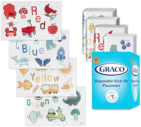 Graco Baby Disposable Stick-On Placemats, 40 Sheets by Graco