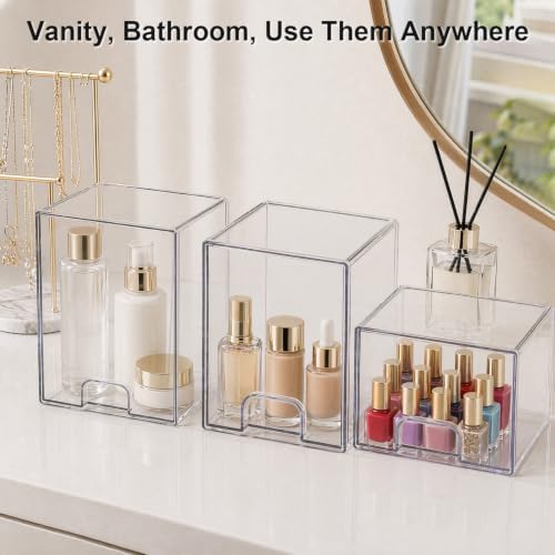 QRRICA Baby Bottle Organizer for Countertop, 5-Piece Stackable Clear Acrylic - Image 2