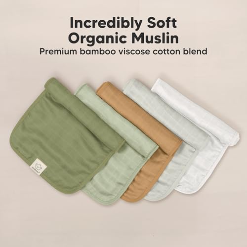 KeaBabies Cotton Muslin Burp Cloths Baby Boy - Image 4