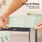 2-Pack Mini Crib Sheets Fitted, 38x26 Pack N Play Mattress Sheets - Image 6