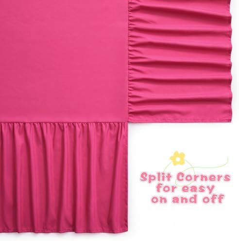 SiinvdaBZX Hot Pink Crib Skirt Dust Ruffle, Microfiber Crib Bed Skirt - Image 6