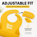 Baby Silicone Bibs 3 Pack, Waterproof BPA-Free Bib - Image 5