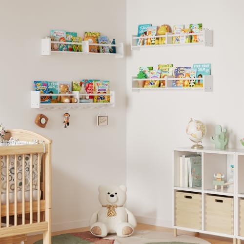 34Inch Nursery Floating bookshelf Coat Rack - Image 6
