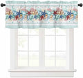 Vandarllin Coastal Beach Kitchen Curtains Valances by VandarllinHomeKitchenDecor