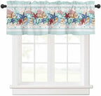 Vandarllin Coastal Beach Kitchen Curtains Valances by VandarllinHomeKitchenDecor