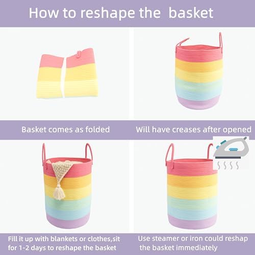 Woven Cotton Rope Laundry Basket - Image 7