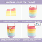 Woven Cotton Rope Laundry Basket - Image 7