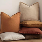 Foindtower Decorative Linen Fringe Throw Pillow Covers Cozy Boho Farmhouse - Image 6
