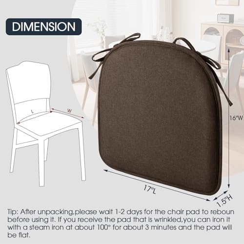 TushGuard Chair Cushions, 4 Pack Memory Foam Chair Pads - Image 5