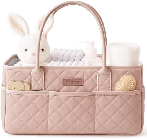 Konssy Baby Diaper Caddy Organizer, Solid Design by Konssy