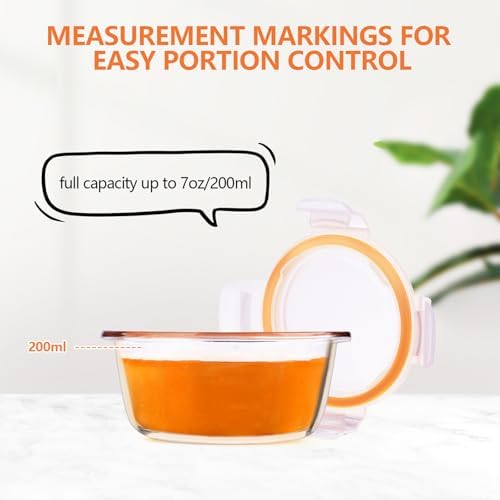 Luvan 7oz Glass Baby Food Containers, 12 Pack - Image 4
