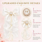 2 Pack French Silky Bow Curtain Tiebacks - Image 2