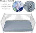 GUNTAIL Baby Crib Sheets for Boys Girls, 2 Pack Fitted Crib Sheet for Standard - Image 2