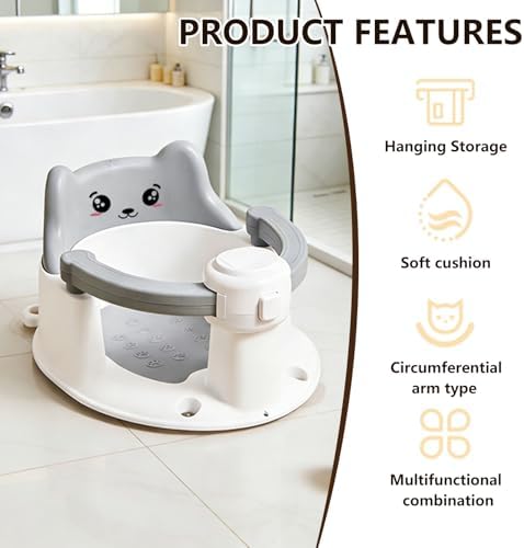 Baby Bath Seat for Babies 6 Months and Up, Non-Slip Bathtub Support Seat for - Image 3