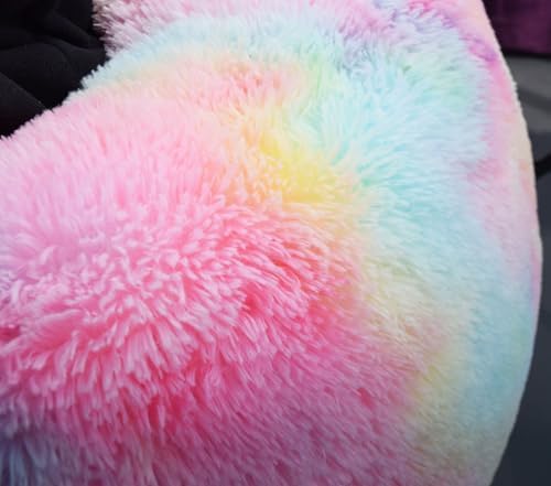 Fluffy Stuffed Animal Storage Bean Bag Chair Cover, Faux Fur Comfy Bean Bag - Image 7