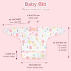 Accmor 5 Pack Long Sleeve Bibs, Baby Smock Waterproof Sleeved Bib Smock - Image 7