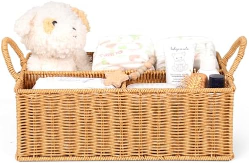 Rattan Diaper Caddy Organizer Changing Table Organizer by Klippehop