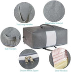 105L Extra Large Storage Bag for Blankets Comforters Bedding Clothes Pillow - Image 6