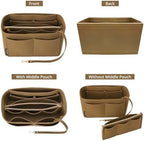OPPOSHE Purse Organizer Insert for Handbags, Softened Felt Bag Insert Organizer - Image 2