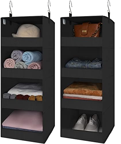 GRANNY SAYS 4-Shelf Hanging Closet Organizer, Foldable Storage by GRANNYSAYS