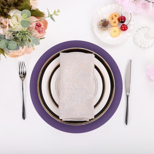 SHACOS 100 PCS Round Paper Placemats 13 inch Disposable Paper Place Mats - Image 6