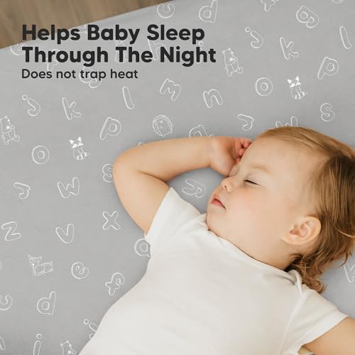 2pk Mini Crib Sheets Fitted 38x26 Pack N Play Mattress Sheet - Image 5