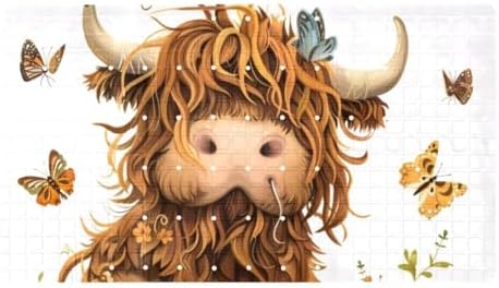 Shower Mat Non Slip 26.8 x 15.1 Inches, Butterfly Cow Bathtub Mat Shower Stall by Anna+Cowper