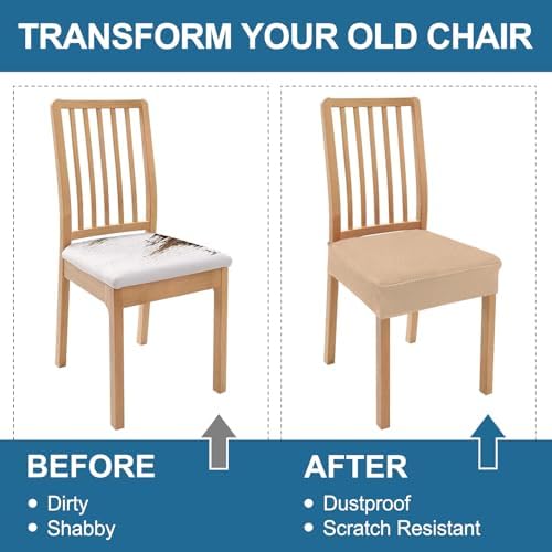 Smiry Waterproof Seat Covers for Dining Room Chairs - Image 7
